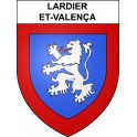 Lardier-et-Valença Sticker wappen, gelsenkirchen, augsburg, klebender aufkleber