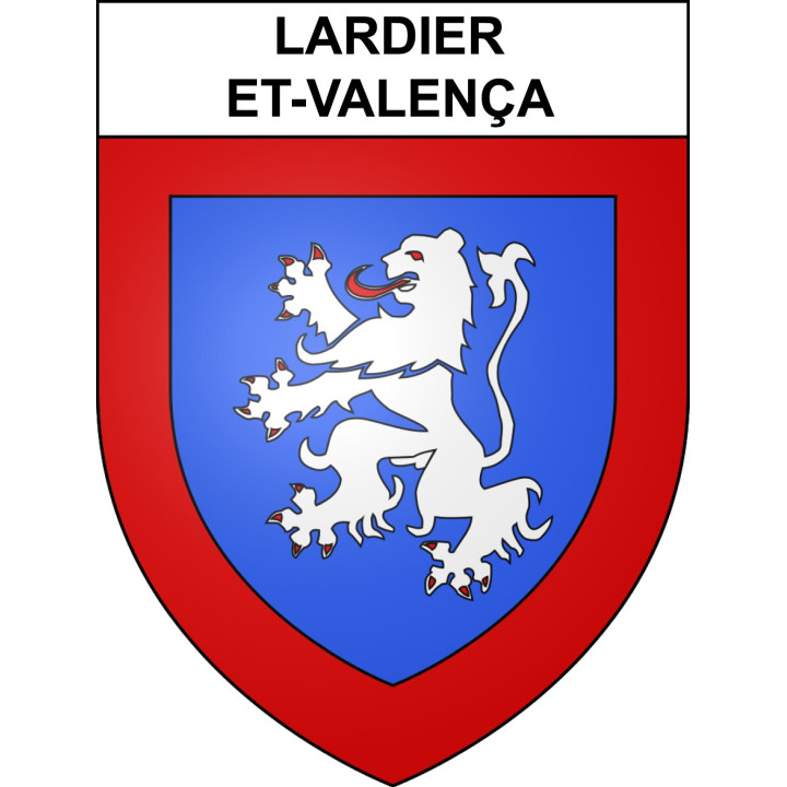 Pegatinas escudo de armas de Lardier-et-Valença adhesivo de la etiqueta engomada