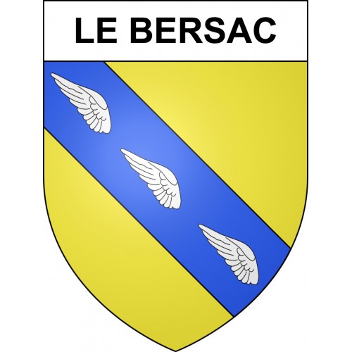 Le Bersac 05 ville sticker blason écusson autocollant adhésif