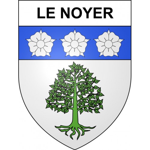 Pegatinas escudo de armas de Le Noyer adhesivo de la etiqueta engomada
