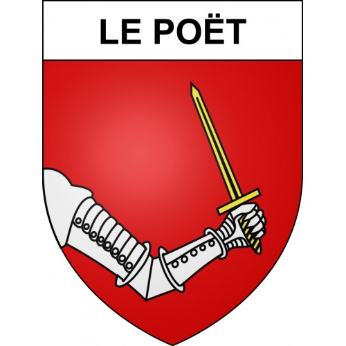 Le Poët 05 ville sticker blason écusson autocollant adhésif