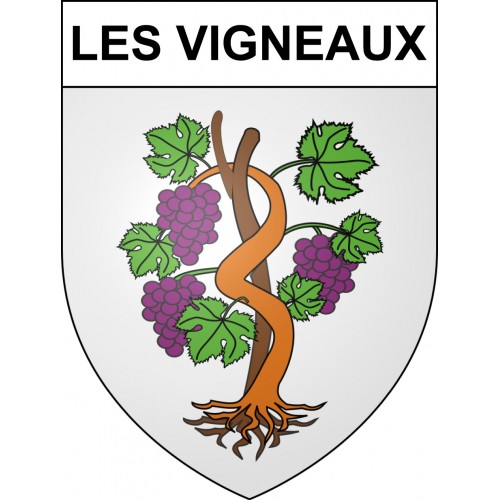 Pegatinas escudo de armas de Les Vigneaux adhesivo de la etiqueta engomada