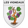 Pegatinas escudo de armas de Les Vigneaux adhesivo de la etiqueta engomada