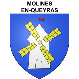 Molines-en-Queyras Sticker wappen, gelsenkirchen, augsburg, klebender aufkleber