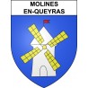 Molines-en-Queyras 05 ville sticker blason écusson autocollant adhésif