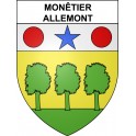Pegatinas escudo de armas de Monêtier-Allemont adhesivo de la etiqueta engomada