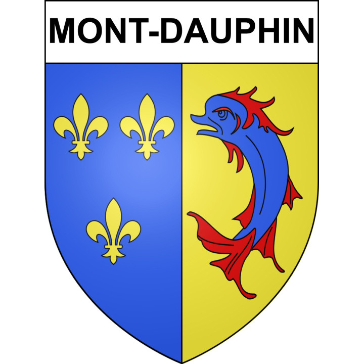 Mont-Dauphin Sticker wappen, gelsenkirchen, augsburg, klebender aufkleber