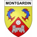 Montgardin Sticker wappen, gelsenkirchen, augsburg, klebender aufkleber