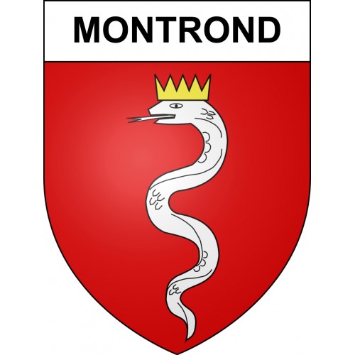 Pegatinas escudo de armas de Montrond adhesivo de la etiqueta engomada
