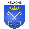 Névache Sticker wappen, gelsenkirchen, augsburg, klebender aufkleber