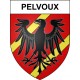 Pegatinas escudo de armas de Pelvoux adhesivo de la etiqueta engomada