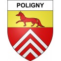 Pegatinas escudo de armas de Poligny adhesivo de la etiqueta engomada