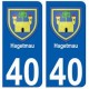 40 Hagetmau autocollant plaque blason armoiries stickers département ville