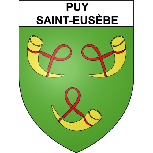 Puy-Saint-Eusèbe 05 ville sticker blason écusson autocollant adhésif