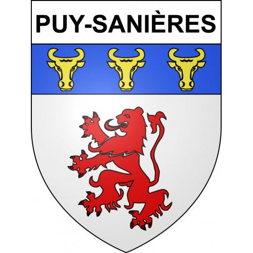 Puy-Sanières Sticker wappen, gelsenkirchen, augsburg, klebender aufkleber