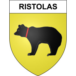 Pegatinas escudo de armas de Ristolas adhesivo de la etiqueta engomada