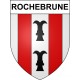 Pegatinas escudo de armas de Rochebrune adhesivo de la etiqueta engomada