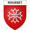 Pegatinas escudo de armas de Rousset adhesivo de la etiqueta engomada