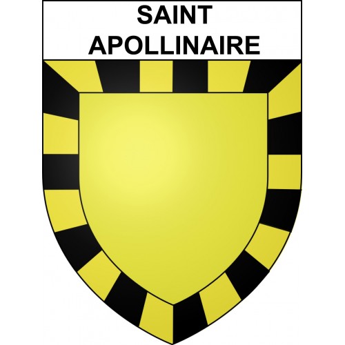 Pegatinas escudo de armas de Saint-Apollinaire adhesivo de la etiqueta engomada