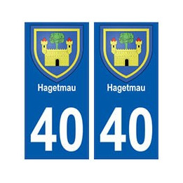 40 Hagetmau autocollant plaque blason armoiries stickers département ville