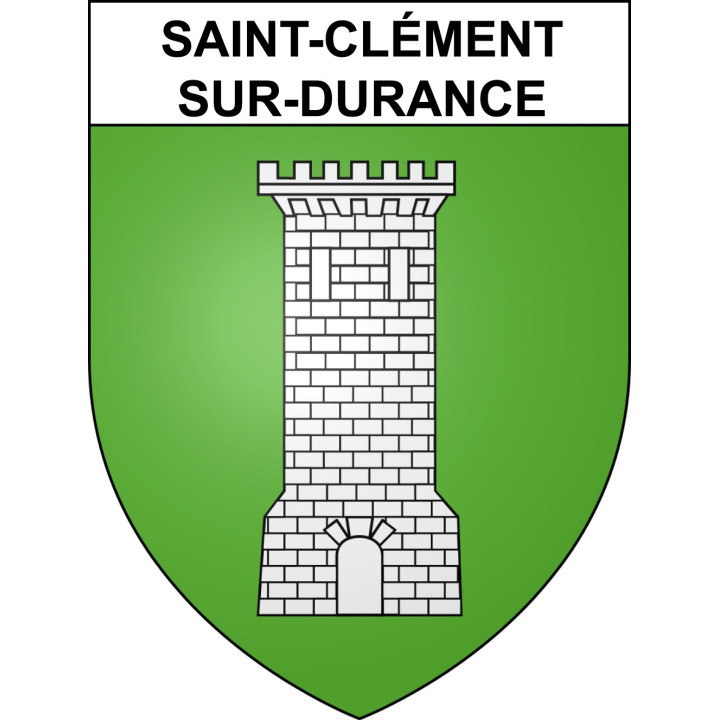 Saint-Clément-sur-Durance 05 ville sticker blason écusson autocollant adhésif