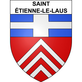 Pegatinas escudo de armas de Saint-Étienne-le-Laus adhesivo de la etiqueta engomada