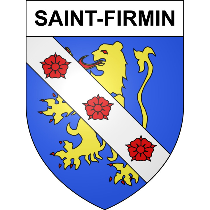 Pegatinas escudo de armas de Saint-Firmin adhesivo de la etiqueta engomada