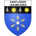 Stickers coat of arms Saint-Léger-les-Mélèzes adhesive sticker