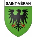 Pegatinas escudo de armas de Saint-Véran adhesivo de la etiqueta engomada