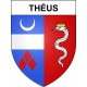 Théus Sticker wappen, gelsenkirchen, augsburg, klebender aufkleber