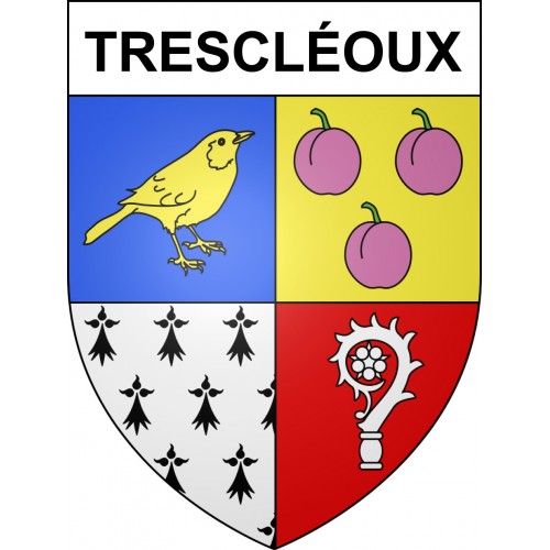 Trescléoux 05 ville sticker blason écusson autocollant adhésif