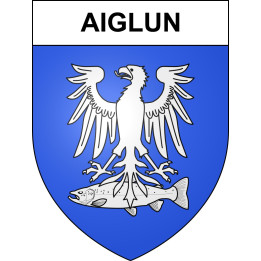 Aiglun 06 ville sticker blason écusson autocollant adhésif