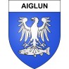 Aiglun 06 ville sticker blason écusson autocollant adhésif