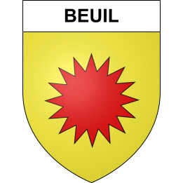 Pegatinas escudo de armas de Beuil adhesivo de la etiqueta engomada
