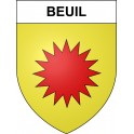 Pegatinas escudo de armas de Beuil adhesivo de la etiqueta engomada