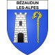 Pegatinas escudo de armas de Bézaudun-les-Alpes adhesivo de la etiqueta engomada