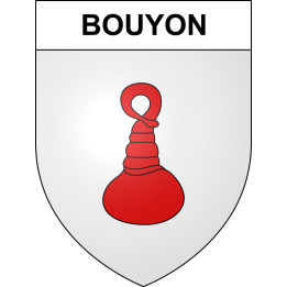 Pegatinas escudo de armas de Bouyon adhesivo de la etiqueta engomada