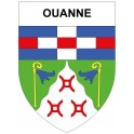 Ouanne 89 ville sticker blason écusson autocollant adhésif