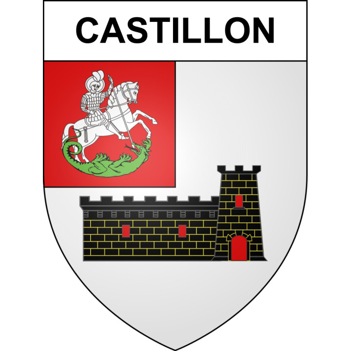 Stickers coat of arms Castillon adhesive sticker