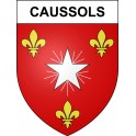 Pegatinas escudo de armas de Caussols adhesivo de la etiqueta engomada