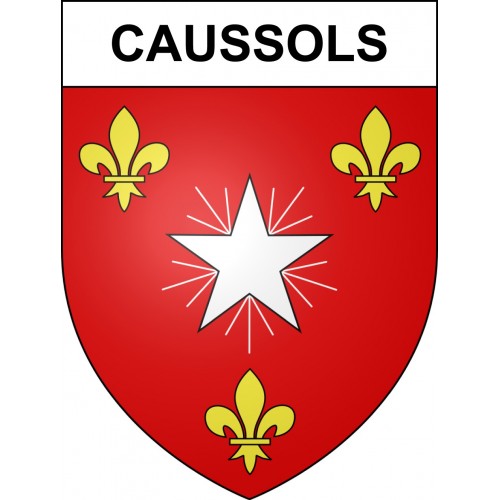 Caussols Sticker wappen, gelsenkirchen, augsburg, klebender aufkleber