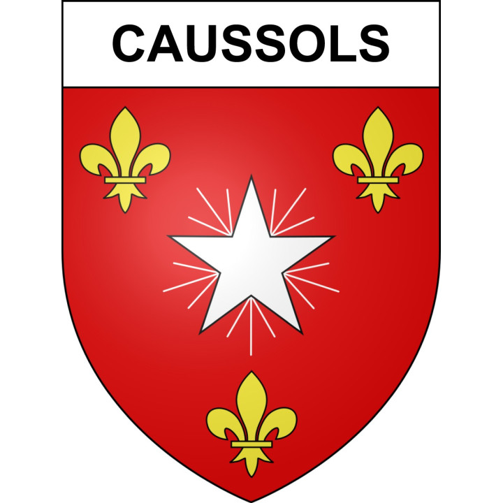 Stickers coat of arms Caussols adhesive sticker