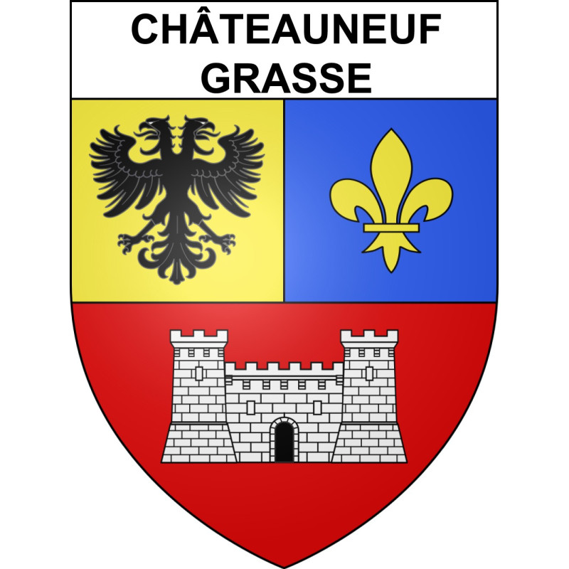 Châteauneuf-Grasse Sticker wappen, gelsenkirchen, augsburg, klebender aufkleber