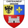 Pegatinas escudo de armas de Châteauneuf-Grasse adhesivo de la etiqueta engomada