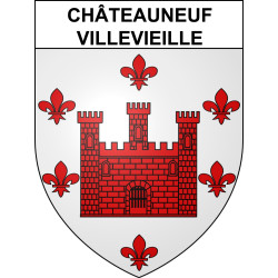 Châteauneuf-Villevieille Sticker wappen, gelsenkirchen, augsburg, klebender aufkleber