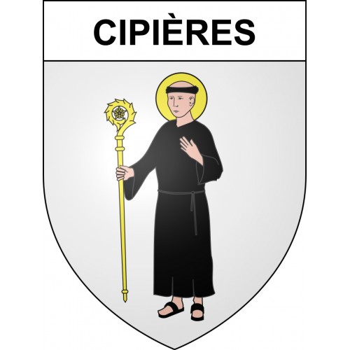 Cipières 06 ville sticker blason écusson autocollant adhésif
