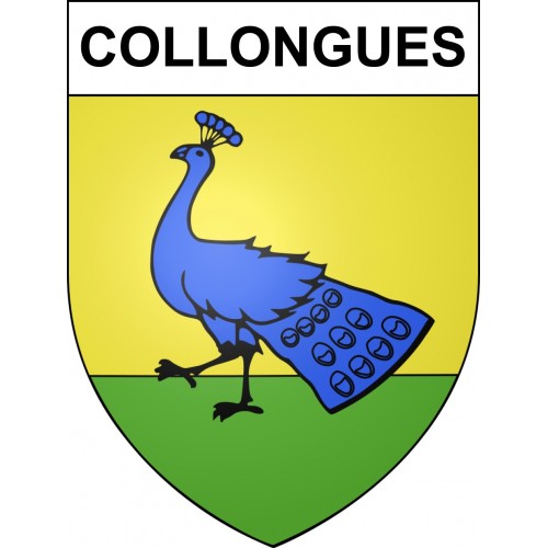Pegatinas escudo de armas de Collongues adhesivo de la etiqueta engomada