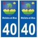 40 Moliers-et-Maa autocollant plaque blason armoiries stickers département ville
