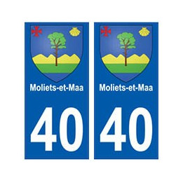 40 Moliers-et-Maa autocollant plaque blason armoiries stickers département ville