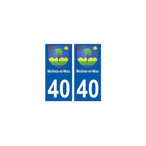 40 Moliers-et-Maa autocollant plaque blason armoiries stickers département ville